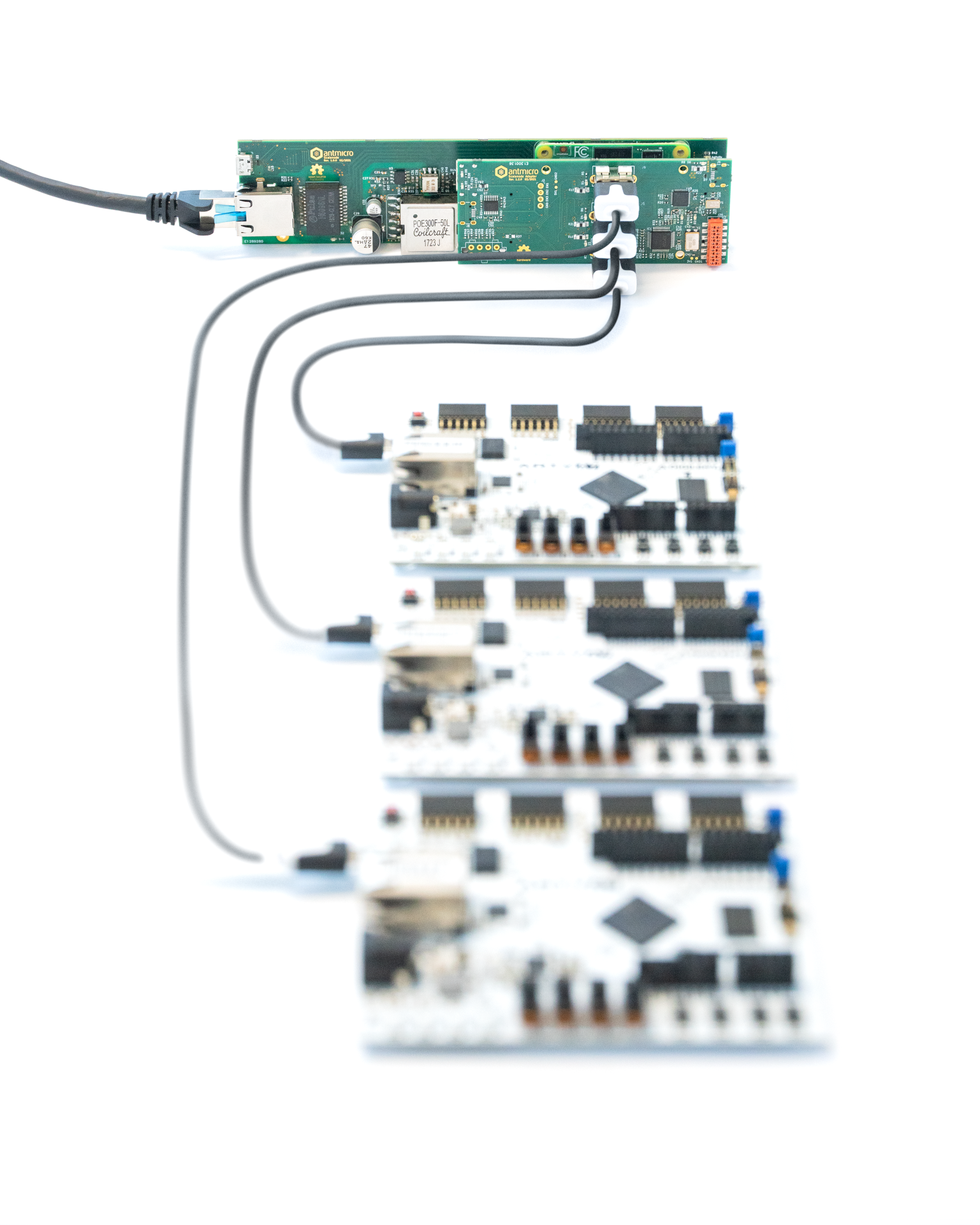 Antmicro Scalenode platform with Artix-7 boards connected