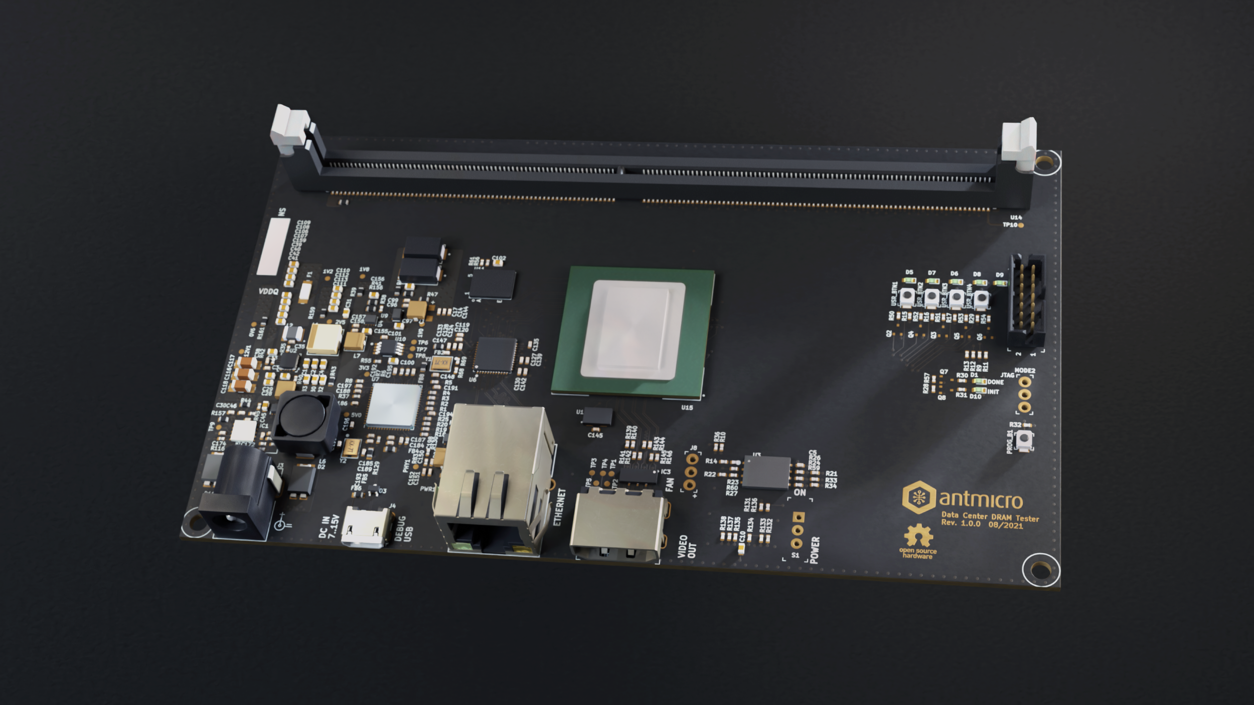 Open source data center Rowhammer tester board