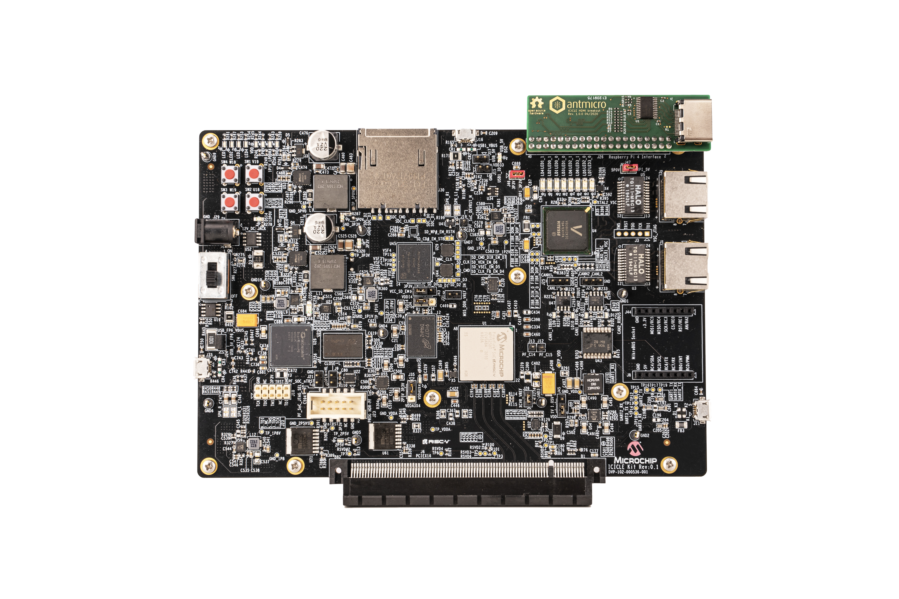 PolarFire Icicle with Antmicro&rsquo;s HDMI breakout board